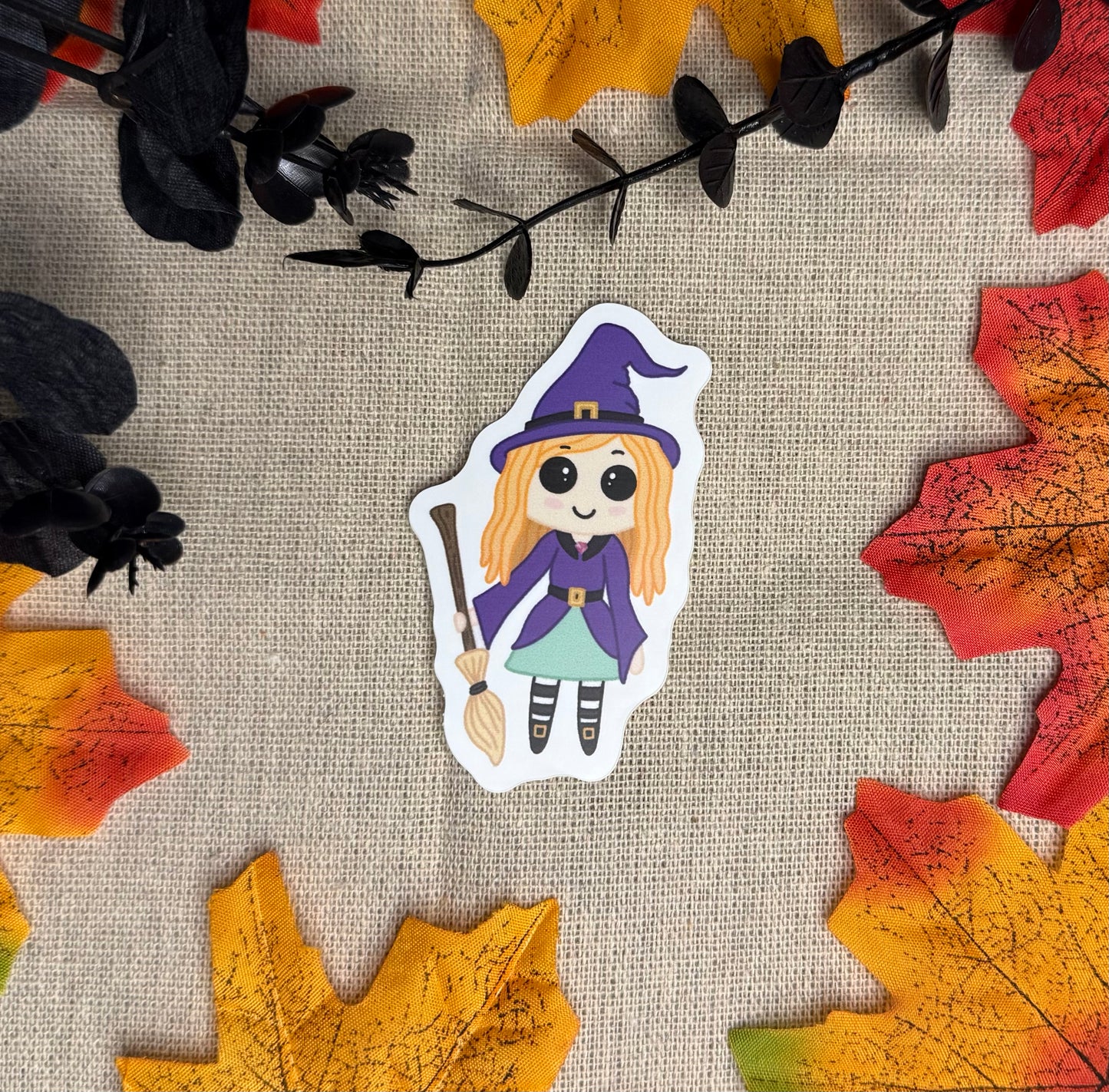 Ellie The Baby Witch Die-Cut Sticker