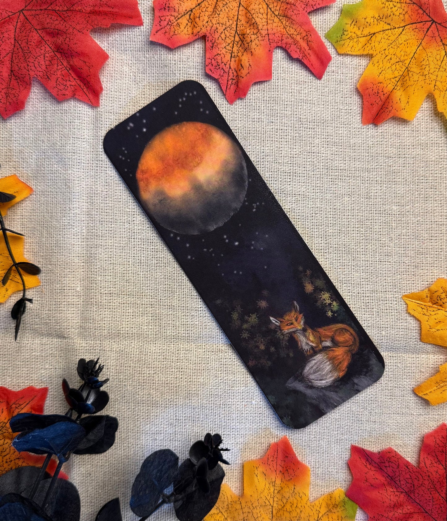 Nightfall Fox Bookmark - 400gsm