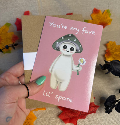You're My Fave Lil' Spore - A6 Greetings Card
