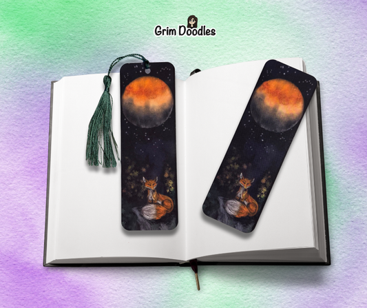 Nightfall Fox Bookmark - 400gsm