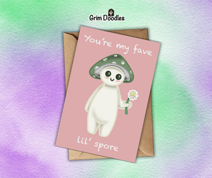 Mushroom Pun Greetings Card Set Of X4 : A6 Glossy Greetings Cards