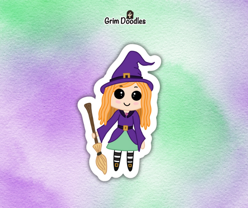 Mushy Family, Ellie The Baby Witch and Toxic Cutie Die-Cut Sticker Set X3